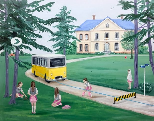 コケシスキー「Caletta house」2026年、F50（91×116.7cm）、キャンバスにアクリル